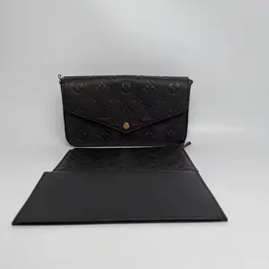 Pre-owned Louis Vuitton canvas Crossbody Bags felicie pochette black【Senza 1】