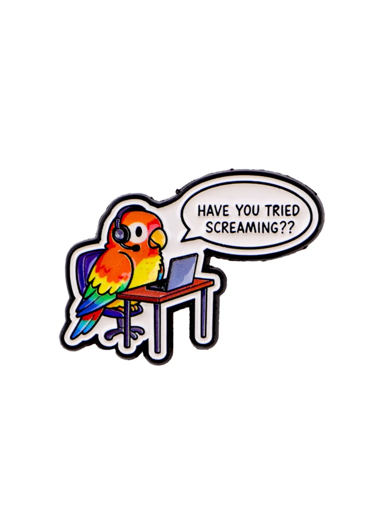 Colorful Parrot Cartoon Animal Badge, Cute Fun Collectible Enamel Pin, Simple Design Brooch for Daily Clothing Decoration, Perfect Gift for Friends and Colleagues