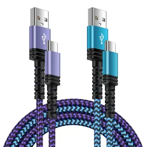 Fast Charging Type C Charger Cable Android Phone Power Cord 6FT for Samsung Galaxy A23/A15 5G/A14 5G/A54/A53/S24/S23 Ultra/A13/A03S/S21FE/A25/Z Flip5/Z Fold5/S22,iPhone 15,Pixel 8Pro 7a 6,Moto