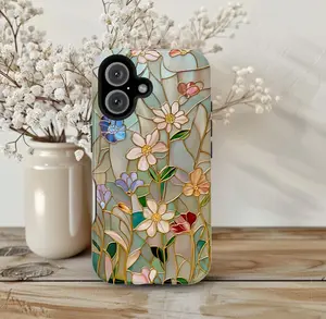 Floral Stained Glass Effect Phone Case  iPhone