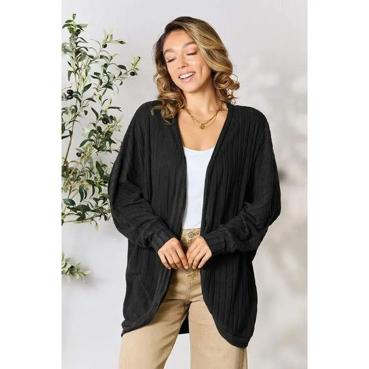 Ribbed Cocoon Cardigan