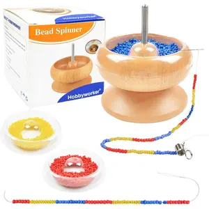 Bead Spinner, for Jewelry Bracelet Making, Seed Beads, Waist Beads Kit Line Quick Beading Tool (3 Trays 1 Bead Plugs)