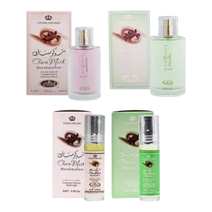 (4pc Bundle Pack) Choco Musk Marshmallow + Pistachio - 50ml EDP Spray and 6ml Perfume Oil Roll-on by Al-Rehab