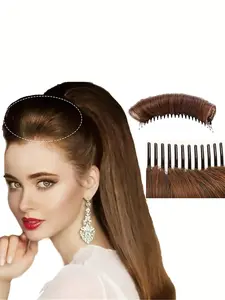 Bump Up Comb Clip Bun Hair, Half Ball Head Coil Beehive Fluffy Hair Styler Hair Comb Hair, Styling Clip Volume Maker Hair Insert for Women Girls DIY Hairstyle Beauty Tool Hair Clips