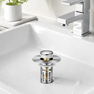 Why Didn’t I Get This Earlier? 2-in-1 Pop-Up Sink Stopper with Stainless Filter – Stops Clogs/Odors, Fits All Sinks!