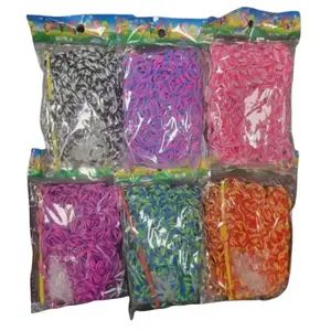 3600 (6x600) New Tie-Dye Color Rubber Bands with S-Clips for Loom Kits