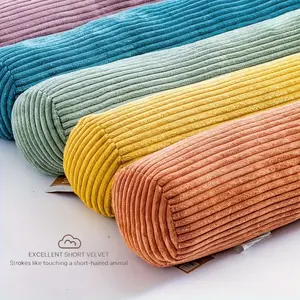 Striped Cylinder Pillow, 13.8 Inch Decorative Cushion, Sofa and Bed Body Pillow, Living Room Bedroom Nursery Decoration