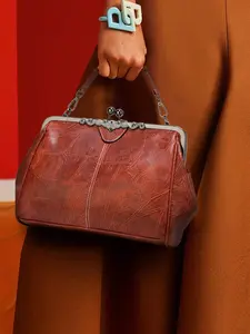 Women's Elegant PU Leather Handbag, Trendy Gorgeous Large Capacity, Chic Vintage Bag for Work & Daily Use, Crossbody Purses