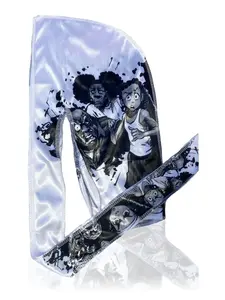 Silky Crown Durag for Wavers - Fashionable Premium Silk-Satin Blend Material with Long and Wide Tails