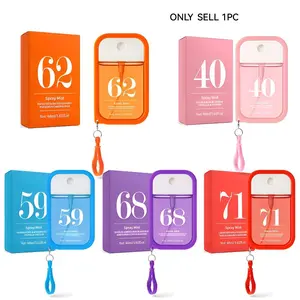 Portable Digital Fragrance Spray 48 ml, Pocket Perfume with Hook in 5 Scents, Long-Lasting Fine Atomization, Floral Spray Perfume, Floral Natural Fragrance, Floral Scented, Unisex Fragrance, Gardenia Scent