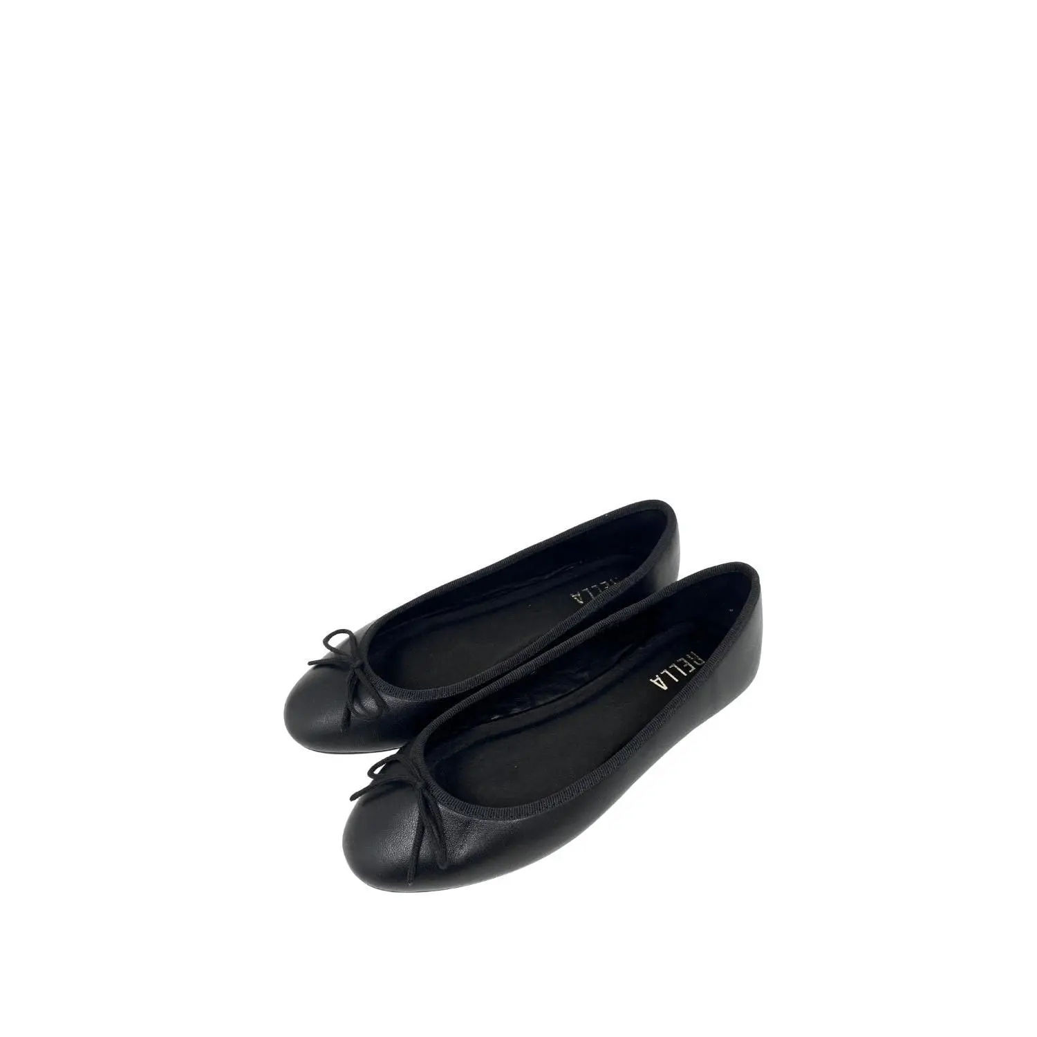 Rosie Leather Flats - Black