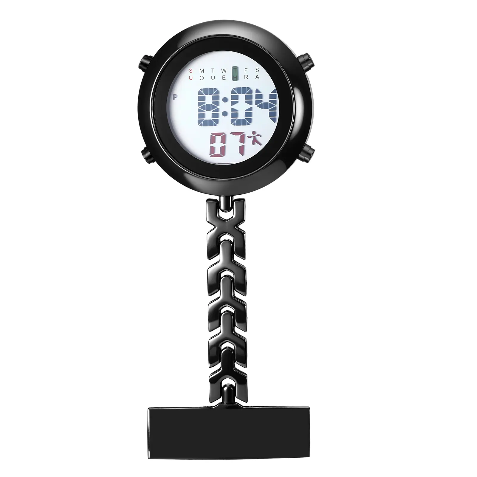 OIDEA Multifunctional Clip-On Quartz Fob Digital Watch - Digital Display, Weekday Calendar, Stopwatch, Alarm, Durable Alloy Unisex Water Resistant Watch for Women, Watches For Women summerwins
