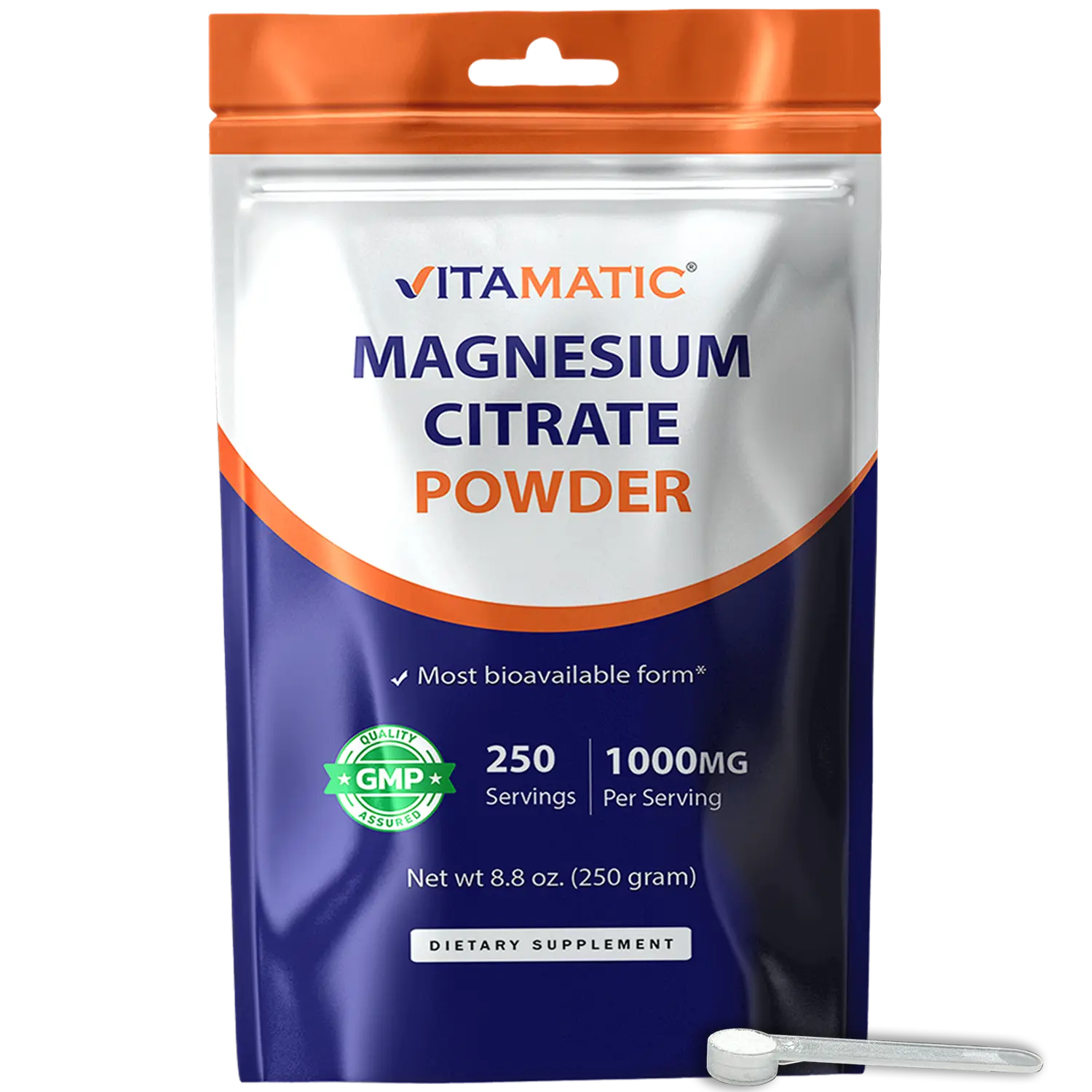 Vitamatic Magnesium Citrate 1000mg per Serving Supports Muscle, Joint, and Heart Health 250 Grams - 250 Servings Vitamatic Magnesium Citrate 1000mg per Serving Supports Muscle, Joint, and Heart Health 250 Grams - 250 Servings