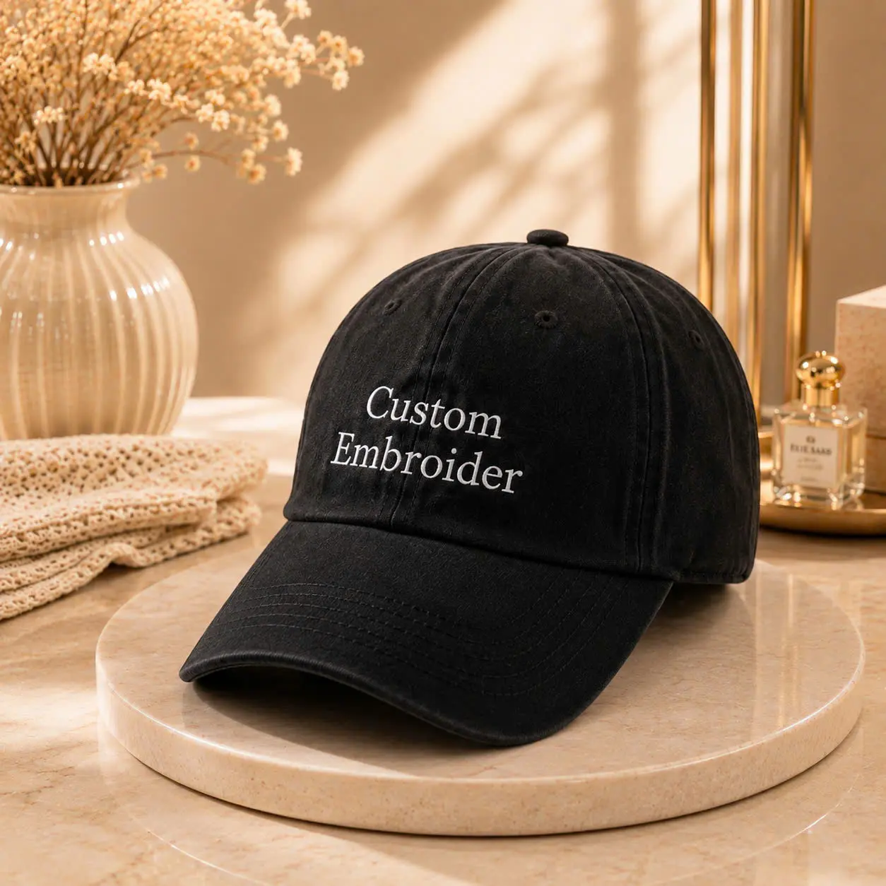 Personalized Embroidered Vintage Baseball Cap | Custom Text Dad Hat | Personalized Gift for Women & Men | Adjustable Cotton Hat | Custom Name Cap