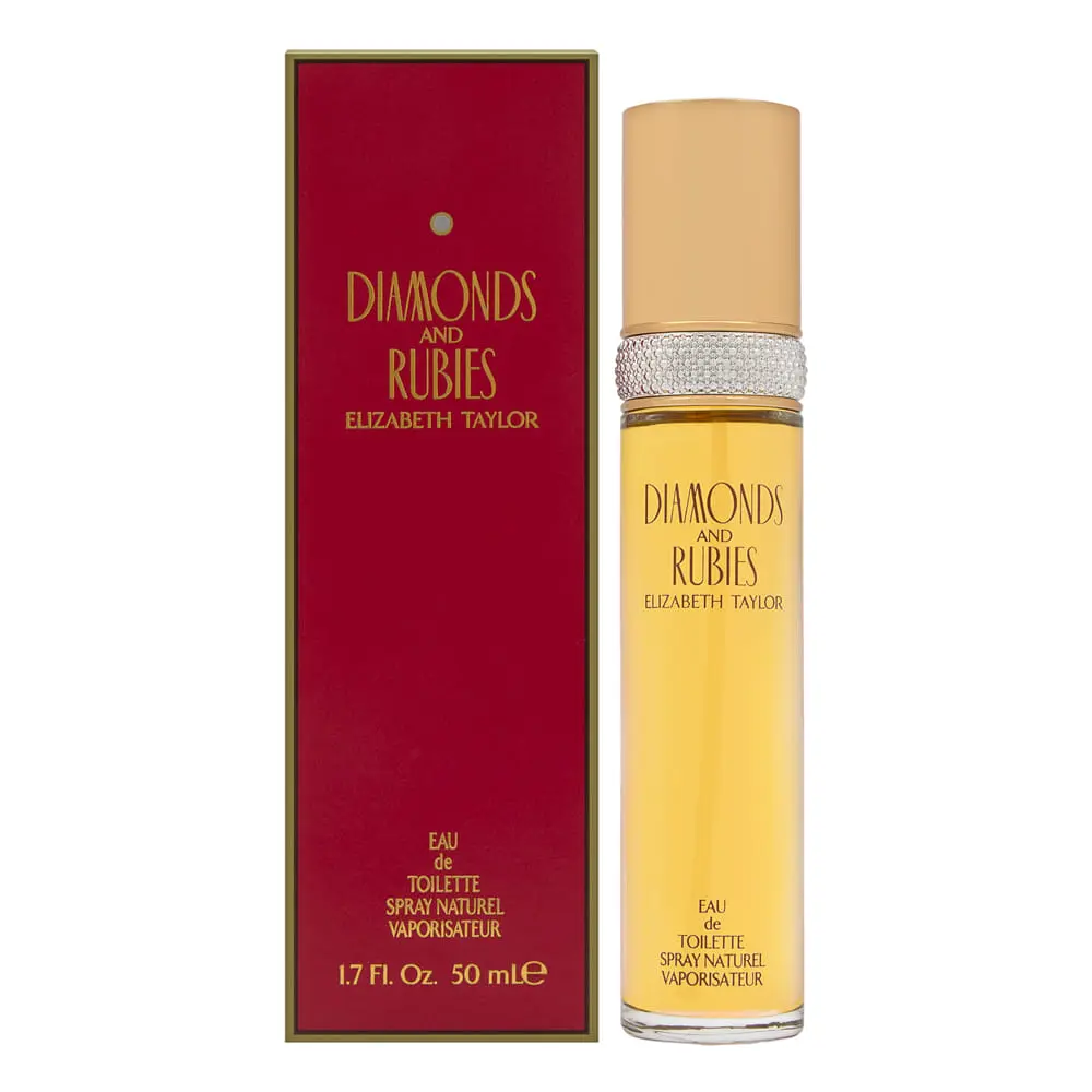 Diamonds & Rubies by Elizabeth Taylor, Luxurious Oriental Floral Women's Fragrance, 1.7 fl oz Eau de Toilette Spray, Single Item