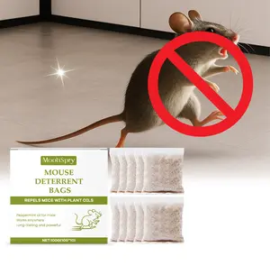 Natural Mouse Repellent Pouches with Peppermint Oil (10 Pack) – Non-Toxic Rodent Deterrent – Safe for People & Pets – Protect Home, Garage, Warehouse & Car