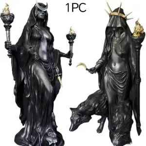 Greek Mythology Hecate Goddess Statue, Dark Style Artistic Ornament, Classic Image in Mysticism and Witch Culture, Elegant Decorative Piece, Decorative Figurines, Resin Figurine Statue