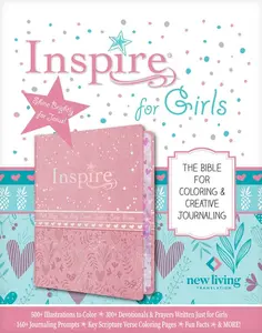 Inspire Bible for Girls NLT (Leatherlike, Pink): The Bible for Coloring & Creative Journaling -- New Living Translation - Bible