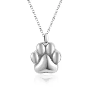 GNight Fetcher Premium Stainless Steel Urn Necklace for Ashes - Discrete Cremation Jewelry for Ashes, Stylish Ashes Necklace for Women - Pet/Dog Urn Necklace for Ashes Keepsake - Paw