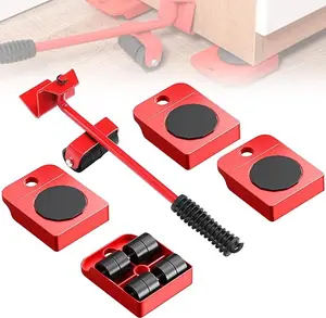 Furniture and Appliance Moving Pulley Lift Roller Logistics Auxiliary Tool Kit System - Heavy Duty Durable | Making Moving and Rearranging Safer, More Convenient, and Easier