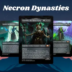 Proxy 100+ Cards Commander Deck Necron Dynasties Szarekh the Silent King Warhammer 40k Theme Ready to Play Magic Style Strategy Deck Perfect Gift for Collectors and Card Players