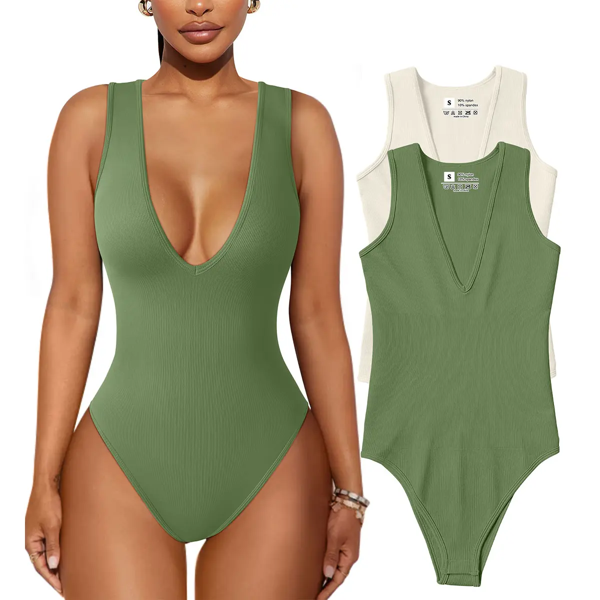 pea green/beige