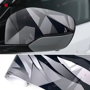 Black Geometric Camo Vinyl Film Custom Selfadhesive Sticker Bike Console Laptop Scooter Motorcycle Skin Wrapping Protection Film for your car décor