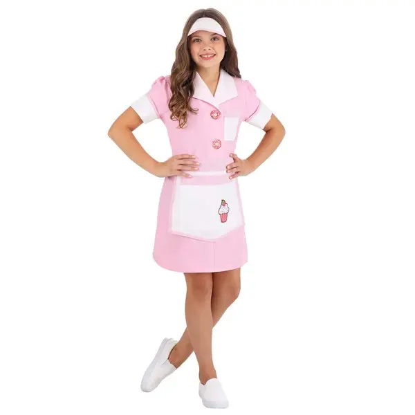 Girl's 50s Diner Waitress Costume