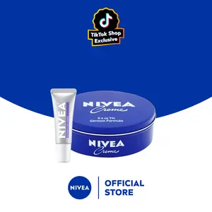 NIVEA Creme Moisturizing Cream Tin & Lip Care Set - Rich Multi-Purpose Moisturizer with Provitamin B5 & Glowy Lip Care Balm for Hydrated Skin & Lips