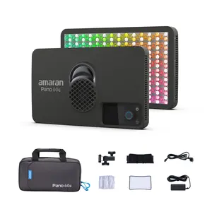 amaran Pano 60c Kit-A,Compact 60W RGBWW Full Color Panel Light,Support USB-C PD,CCT 2,300K-10,000K,12 Lighting Efects,APP Control w/Softbox Carrying Case Studio Light Photography Lighting