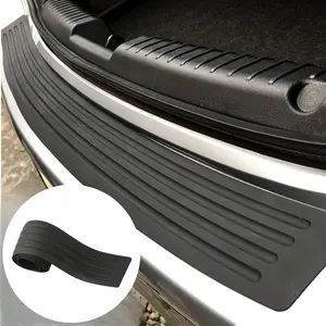 Universal Car Rear Bumper Protector Rubber Strip, Anti-Scratch Trunk Threshold Board Cover, Automotive Decoration Trim, Car Accessories
