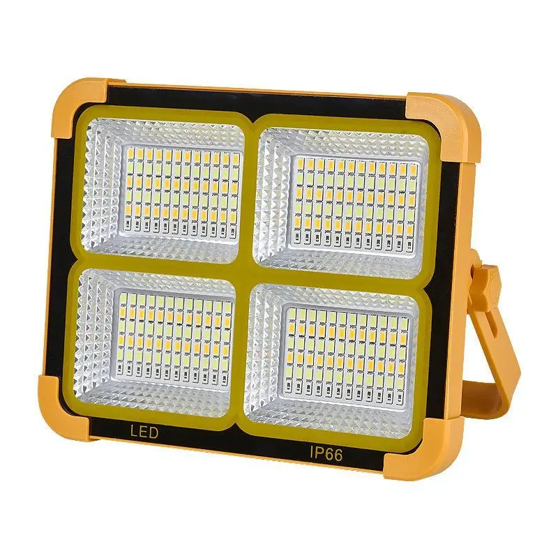 Adjustable Waterproof Cordless Solar Flashlight - 1000 Lumen LED Flood Light, Magnetic Portable ABS Searchlight, USB-Rechargeable High Lumen Solar Outdoor Light for Camping, Emergencies, Adjustable Waterproof Flashlight, Solar Outdoor Lights