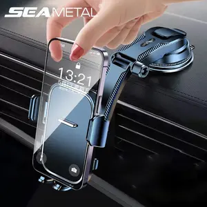 SEAMETAL Sucker Car Phone Holder Mount Stand Suction Cup for 3-7 Inch Phones Dashboard Installation Lightweight Design with 180° Rotation & Instant Release Button