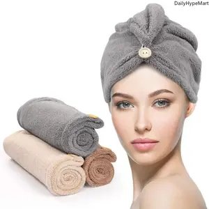 3PCS Absorbent Microfiber Towel Sets, Fast-Drying Hair Wrap Turban for Efficient Hair Drying