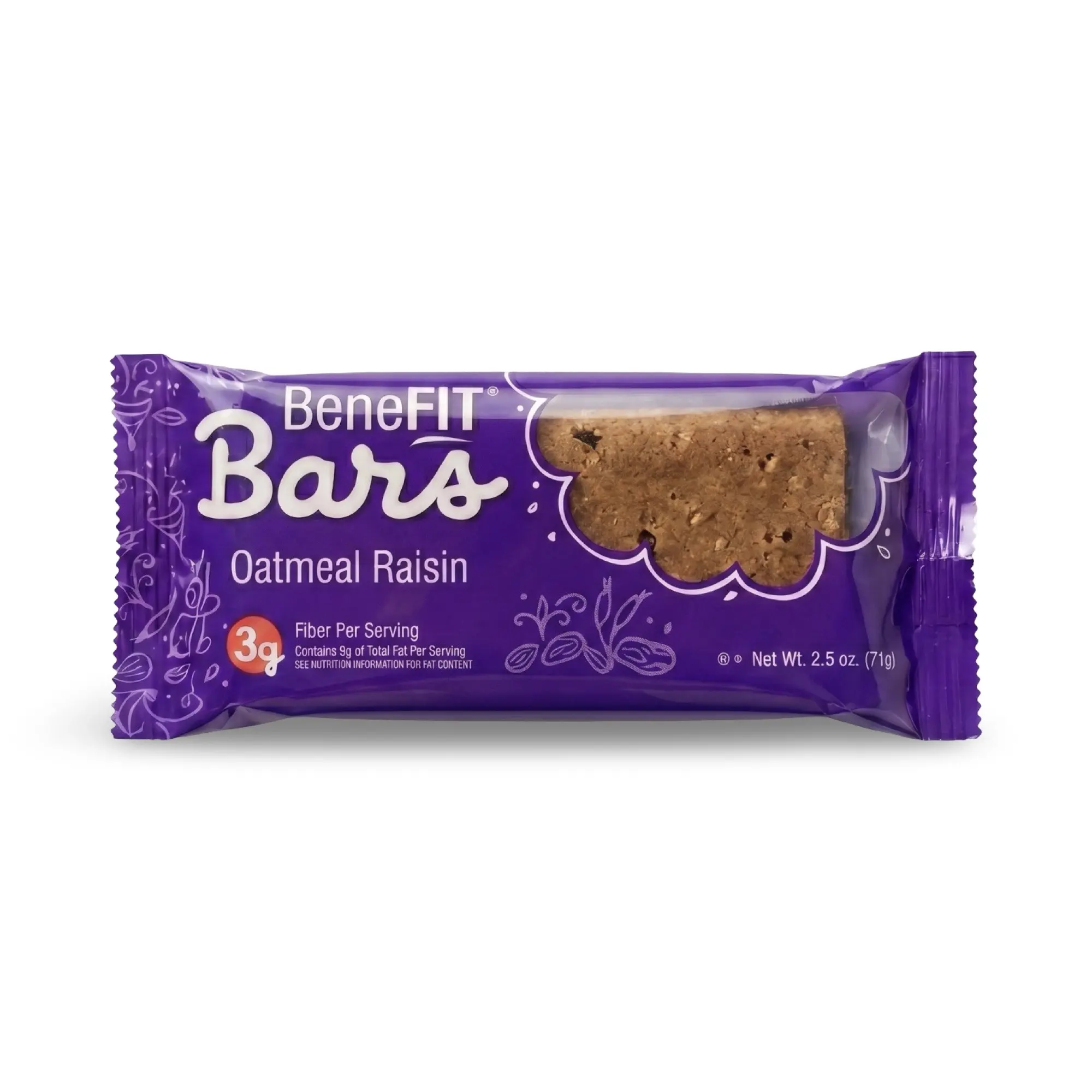 Oatmeal Raisin BeneFit Bars by Readi-Bake   2.5 Ounce | Value Pack of 12