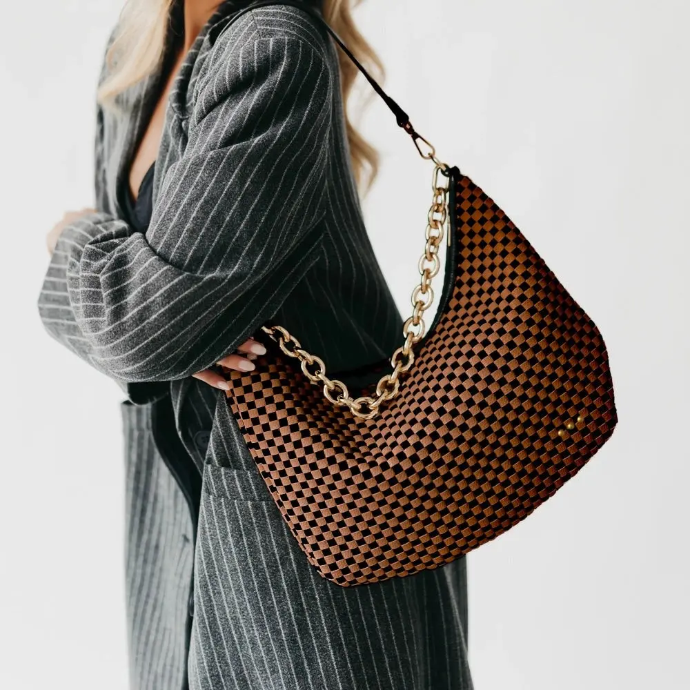 Women's Sienna Slouchy Woven Handbag, Stylish Shoulder Bag for Daily Use, Handbag Shoulder Bag