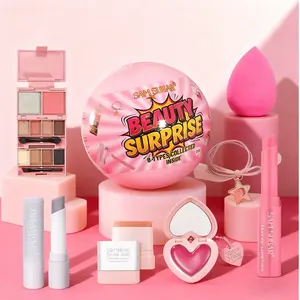 Christmas makeup ball, festive Instagram, multifunctional makeup ball, lip gloss, lipstick, blush, foundation, Christmas gift, Beauty Kit