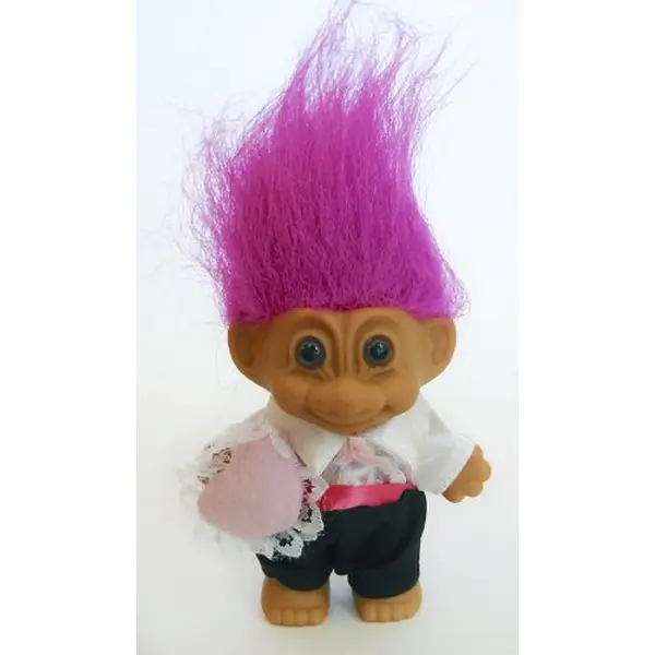 Russ Berrie My Lucky Mini Ring Bearer Troll Doll
