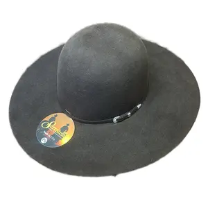 Serratelli Chocolate Felt Hat Size 6-7/8 with 4-1/2 Inch Brim and 6 Inch Crown