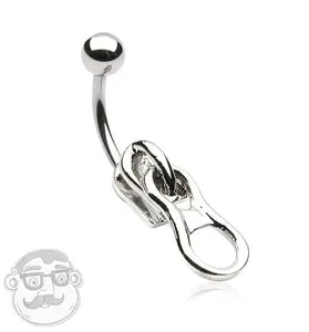 Zipper Belly Button Ring