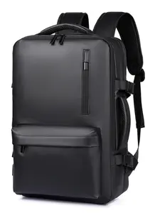 Men's Business Solid Color Backpack, Fashionable Casual Oxford Backpack, Waterproof Backpack for School & Travel