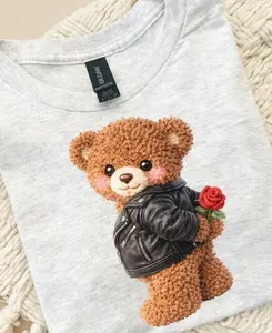 Youth Faux Yarn Valentine Bear Graphic Tee