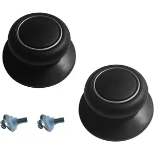 2 Pack Pot Lid Top Replacement Knob -Heat Resistant, Bakelite Kitchen Pot Lid Handle, Replacement Holding Handle Knobs for Casserole Kettle Cover Glass Saucepan Lid Pot-Black