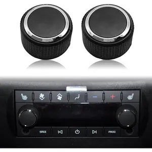 Car Rear Radio Volume Control Knob, Radio Repair Kit Replacement Button Compatible With 07-13 Chevy Tahoe, Chevrolet Silverado, GMC Acadia, Sierra, Denali, Yukon GM 22912547(2Pcs)