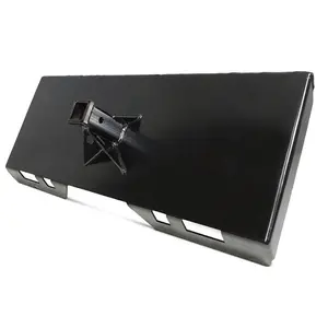Skid Steer Trailer Receiver Plate with 2" Hitch | Quick Attach Tow Hitch for Trailer Moving & Farm Use
