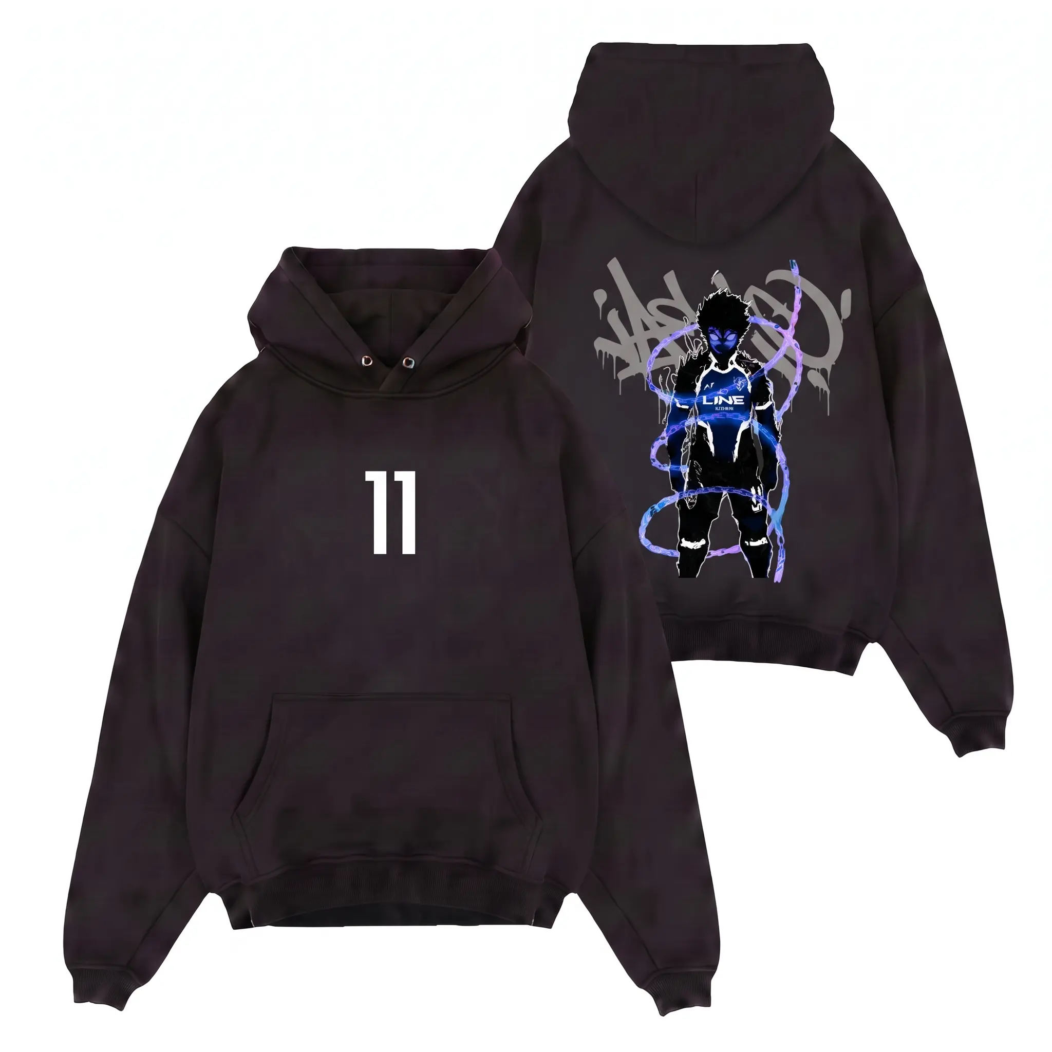 Men's Long sleeves Hoodie Blue Lock Bachira Meguru Hoodie Anime Soccer Graphic Pullover Sweatshirt Streetwear,Y2K Aesthetic Casual Top for Fans Trendy streetwear style perfect An autumn/winter essential and an ideal gift for anime fans