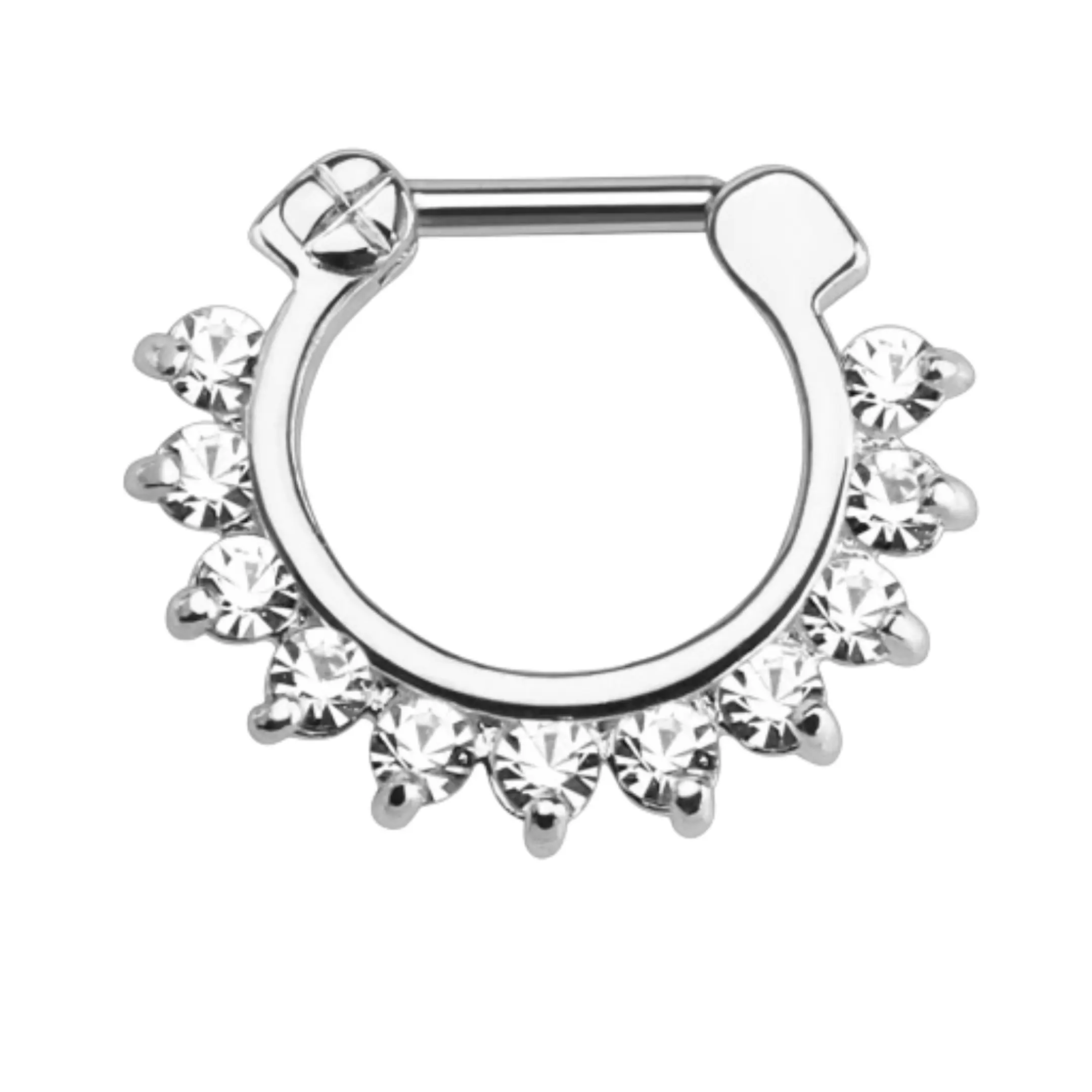 Statement Gold Diamond Claw Septum Piercing - Elegant Design, Versatile Accessory for Men & Women, 1 Size, Daily Use