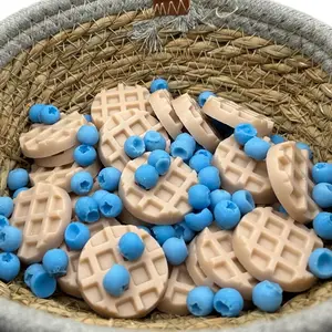 Waffle Candle Melts - Berry Scented Waffles for Long Lasting Fragrance - Blueberry Flavor - Perfect for Home Freshening & Relaxation