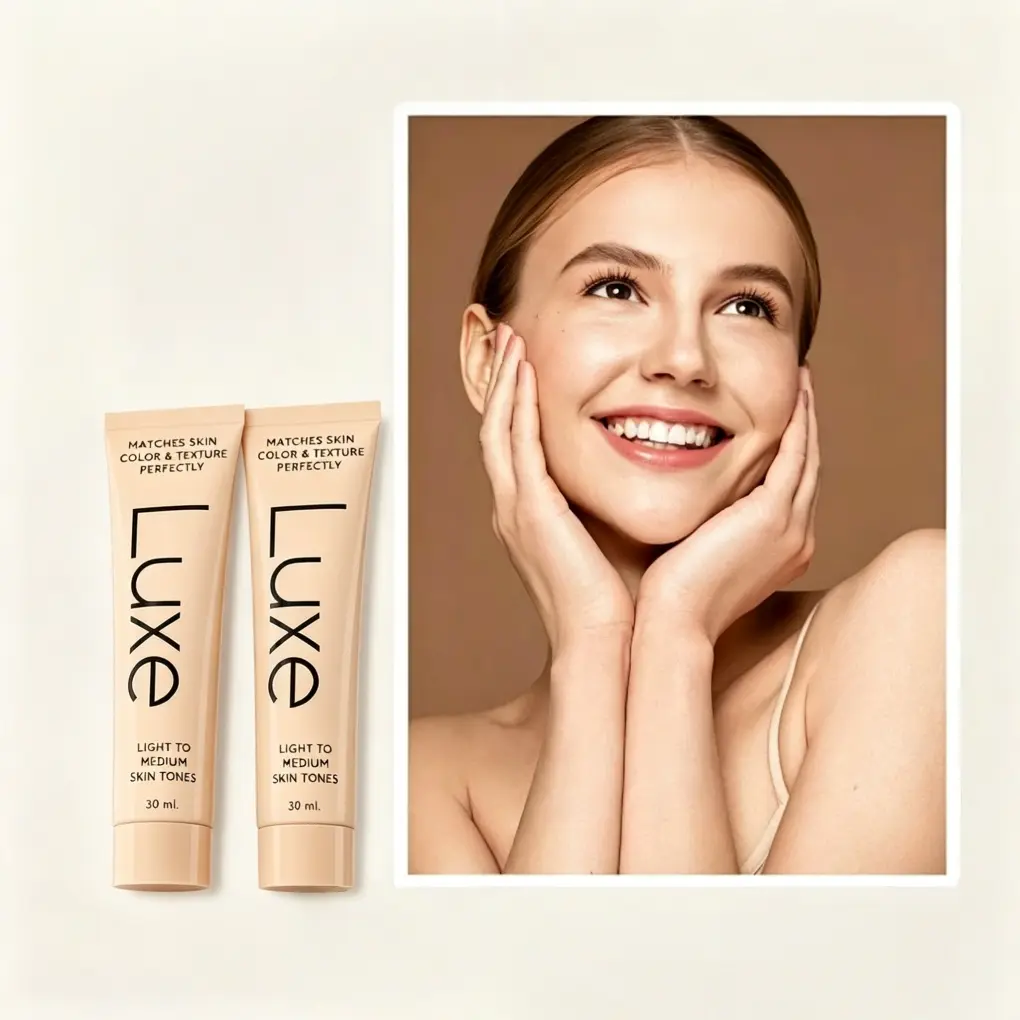 LUXE COLOR CHANGING FOUNDATION FOR WOMEN, Auto Skin Tone Matching Formula, Buildable Light-to-Dark Coverage, 12 Hour Long Wear, Natural Dewy Finish, No Uneven Shade Flawless Makeup