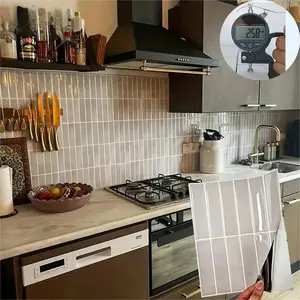 20 Pieces Self-Adhesive PET Tile Wall Stickers 9x11.4 Inch Waterproof Mildew & Stain Resistant Marble Design Easy Install for Living Room Kitchen Bathroom Balcony Sink Home Backdrop Landscape Decorative Wall Stickers